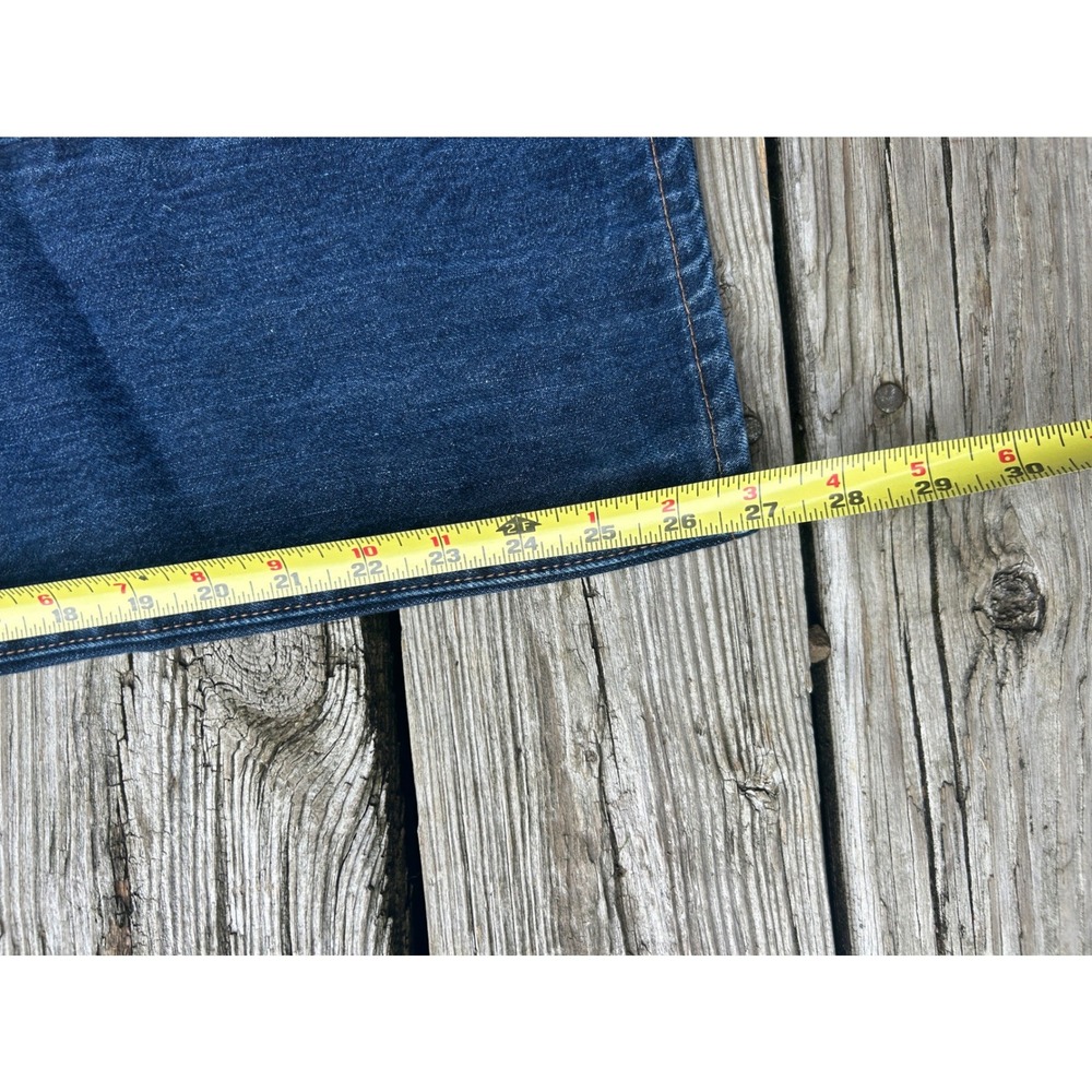 Abercrombie & Fitch Distressed Straight Leg Jeans Dark Wash Button Fly 30x30 - Picture 6 of 9